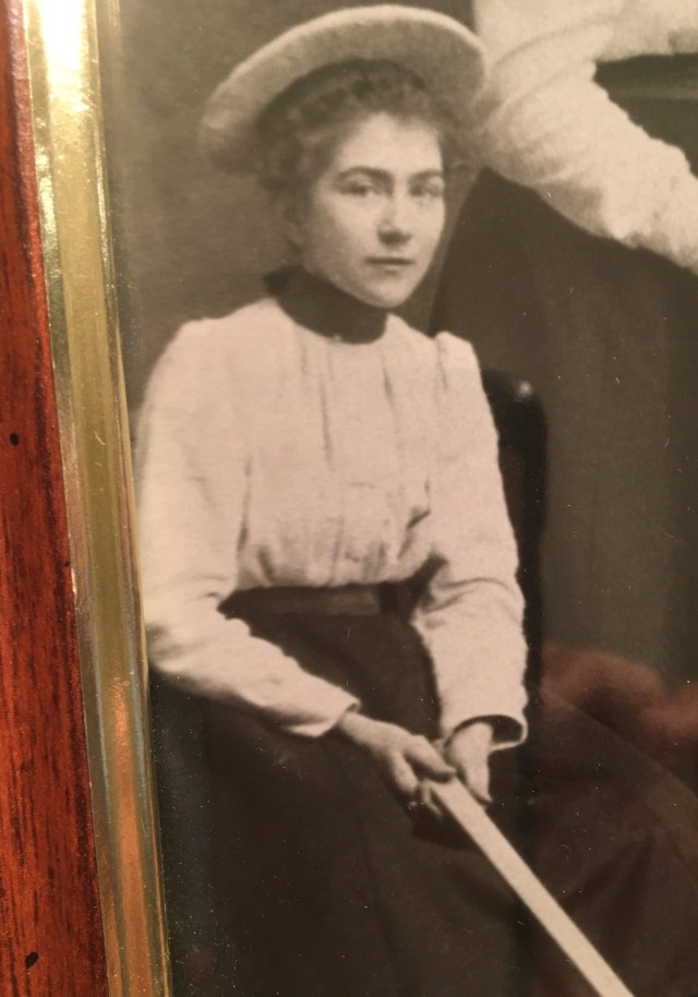 Grandma in her hockey uniform in the late 1800s.